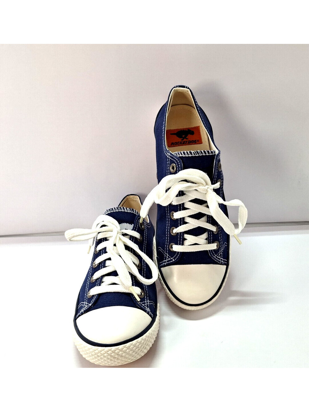 Rocket Dog Canvas Navy Blue Sneakers Indie Skatercore Grunge Preppy Academia Sz8